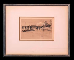 James Abbott McNeill Whistler (1834 - 1903, British) "Fulham (Chelsea Church)"