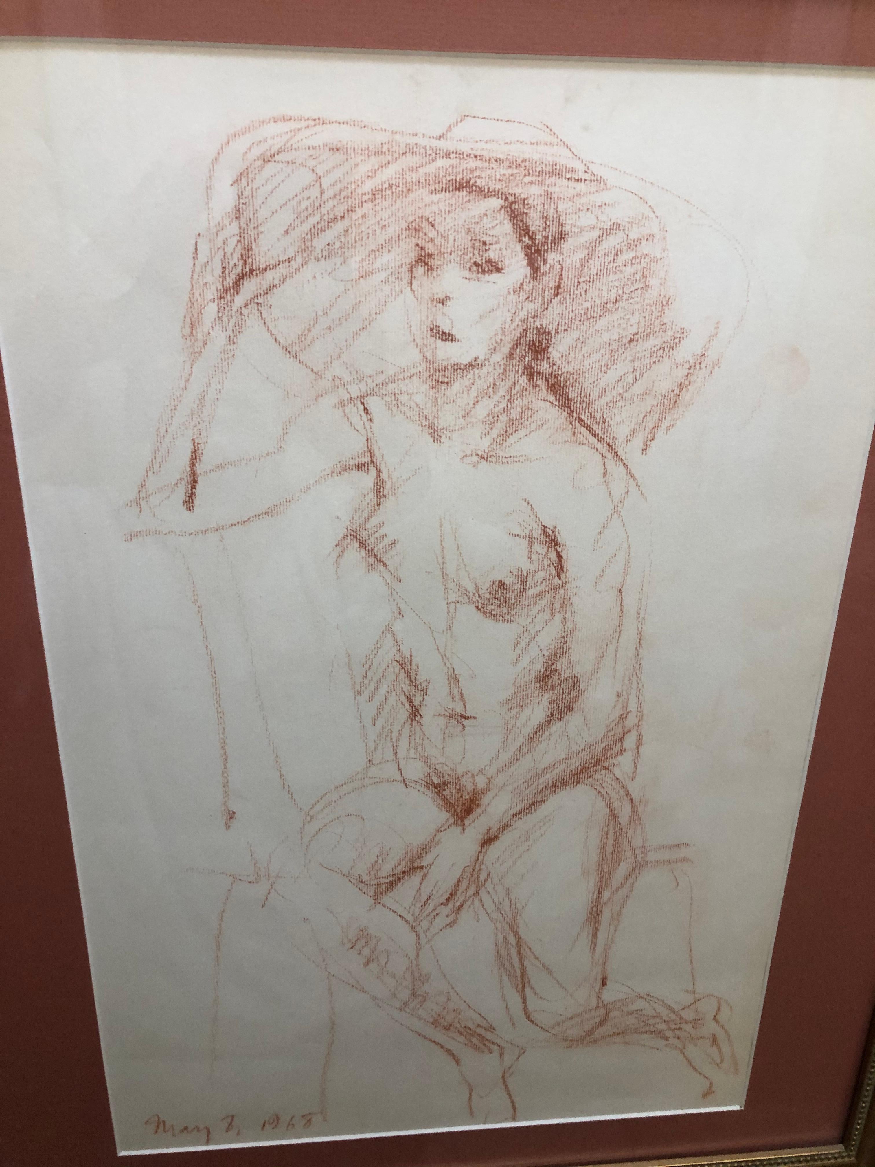 1968 Mystery Nude Drawing For Sale 3