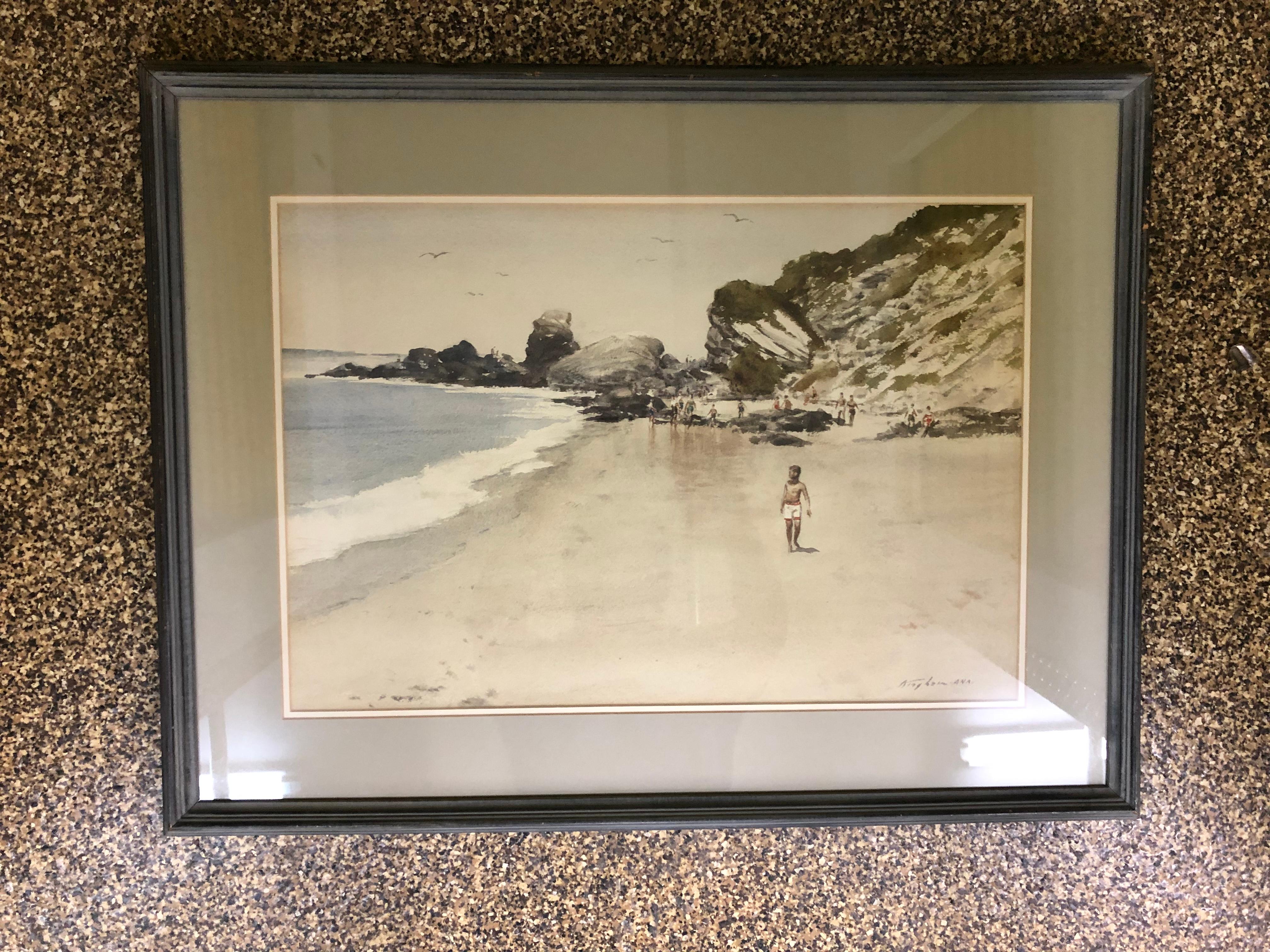 Charles Kinghan Corona Del Mar Beach, Kalifornien  – Art von Unknown