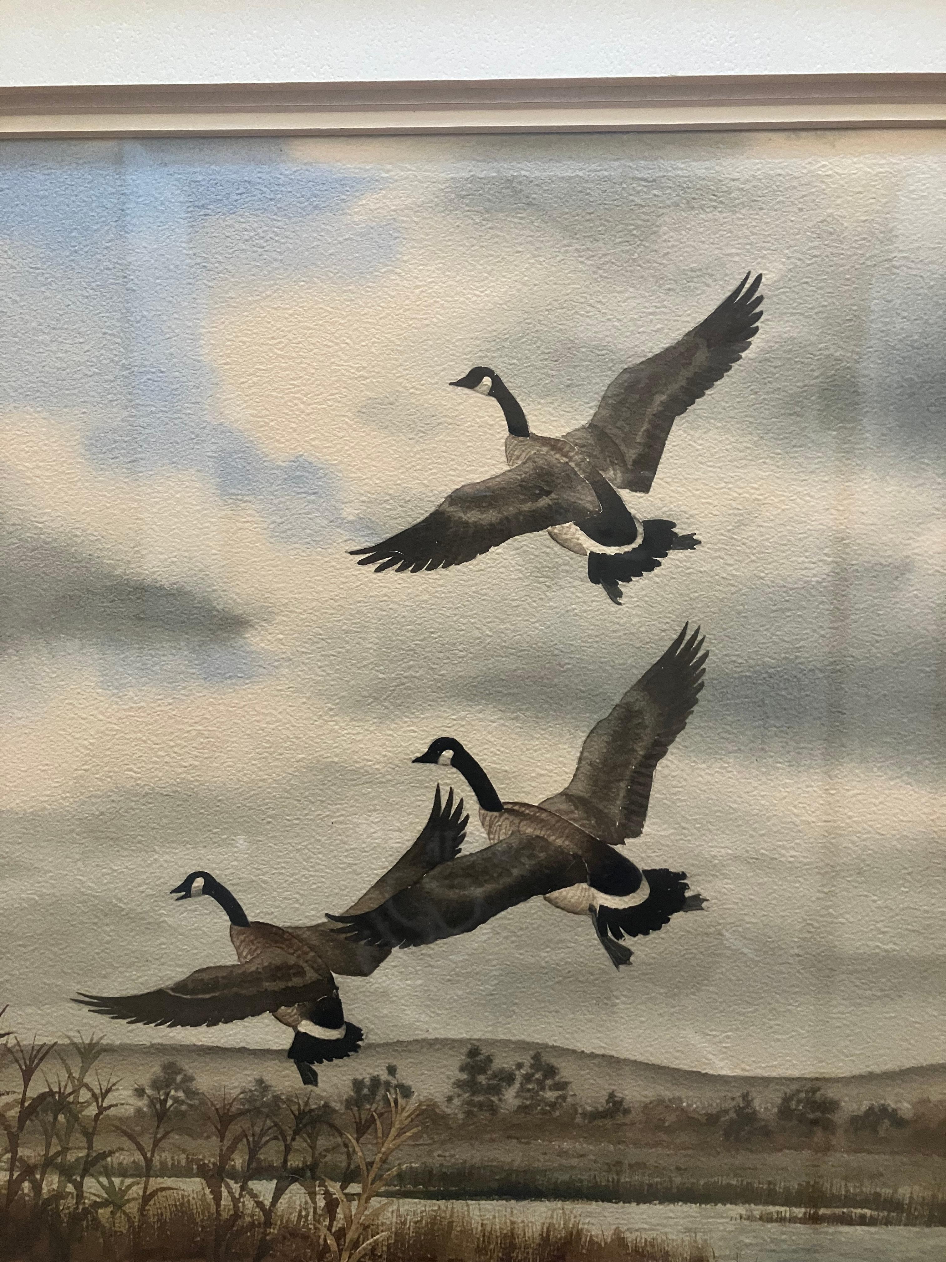 Arthur “Art” Cook Snow Geese Coming In For Sale 1