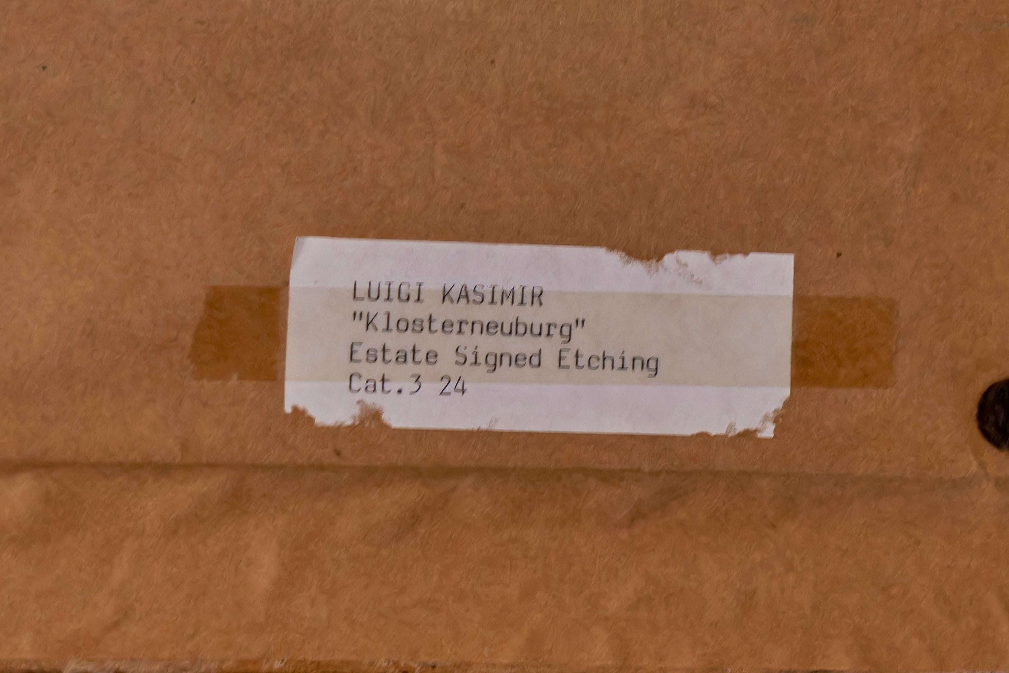 Luigi Kasimir (1881-1962) Aguafuerte en color firmado 