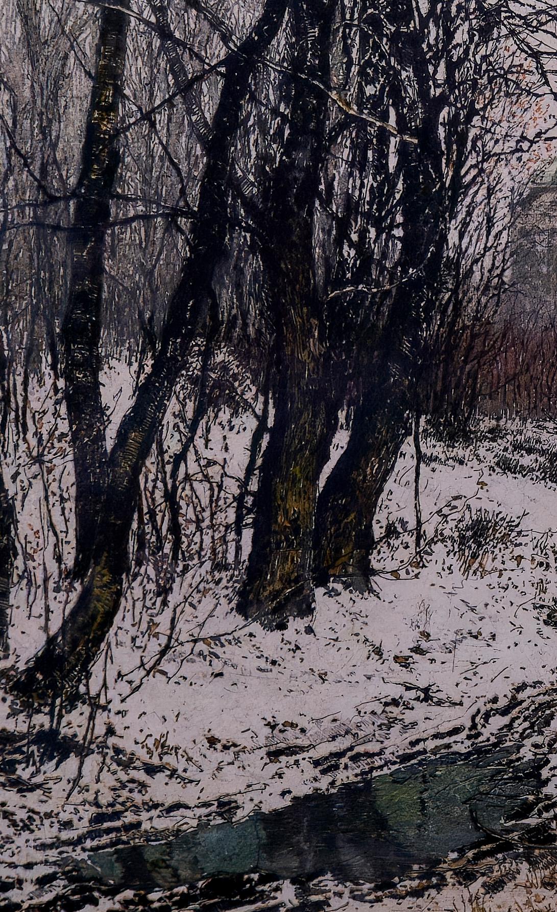 Luigi Kasimir (1881-1962) Aguafuerte en color firmado 