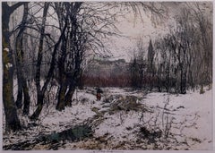 Luigi Kasimir (1881-1962) Estate Signed Color Etching "Klosterneuburg"