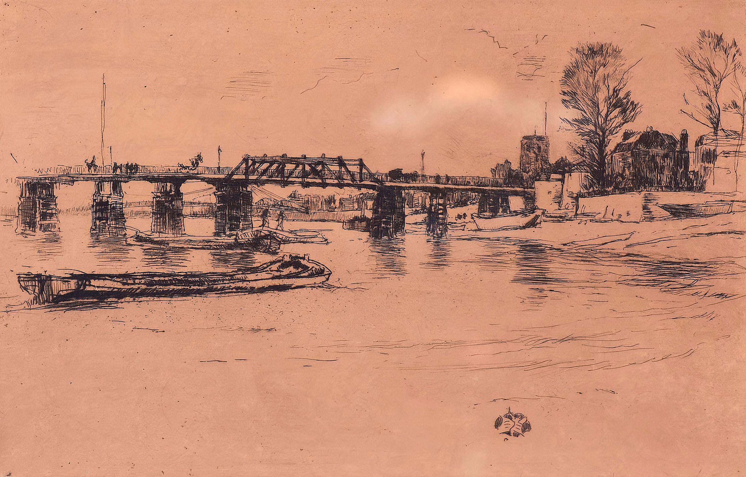 James Abbott McNeill Whistler (1834 - 1903, Britisch) „Fulham (Chelsea Church)“ im Angebot 2