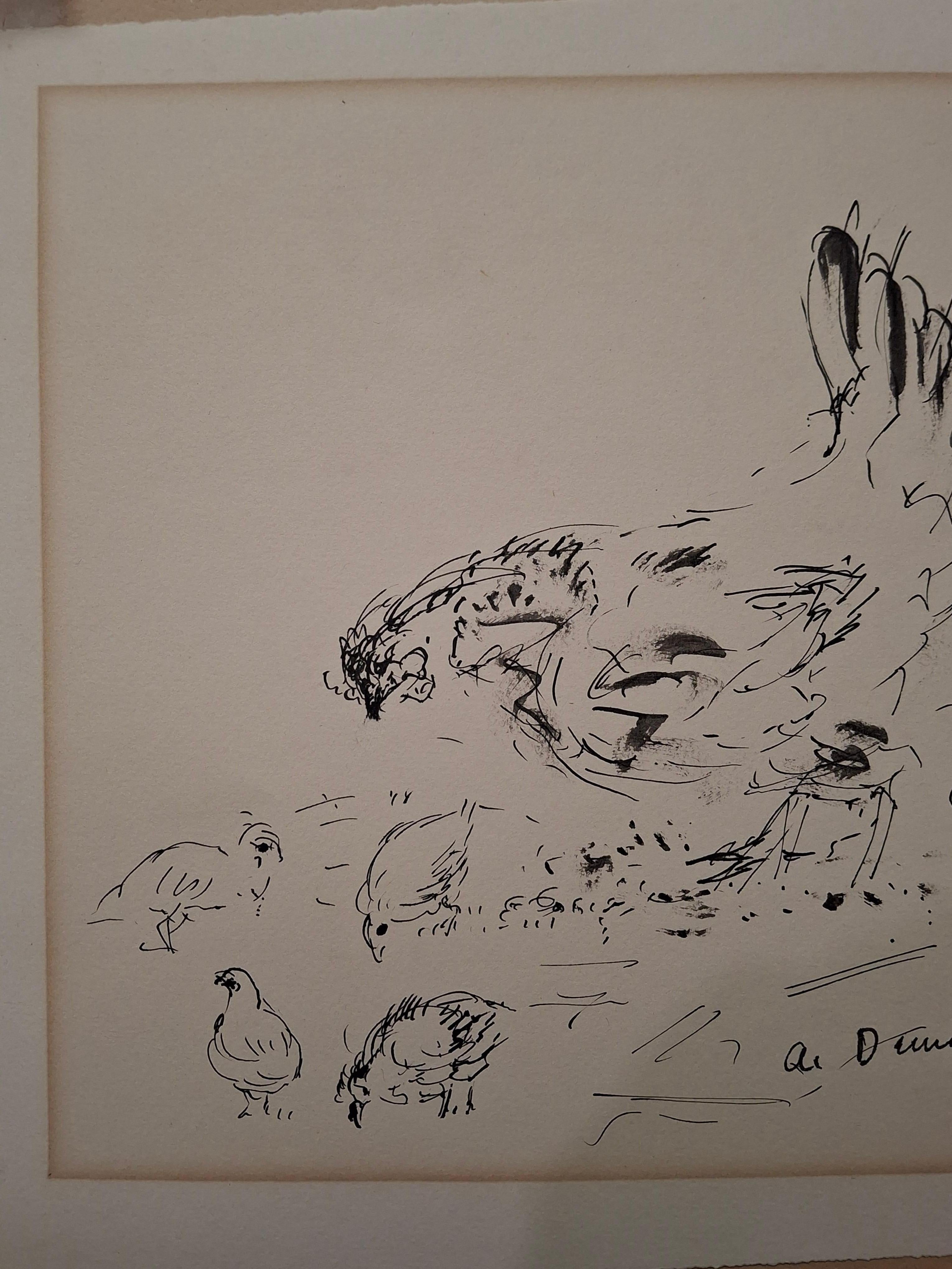 Andre Dunoyer De Segonzac (French, 1884-1974) Pen & Ink 