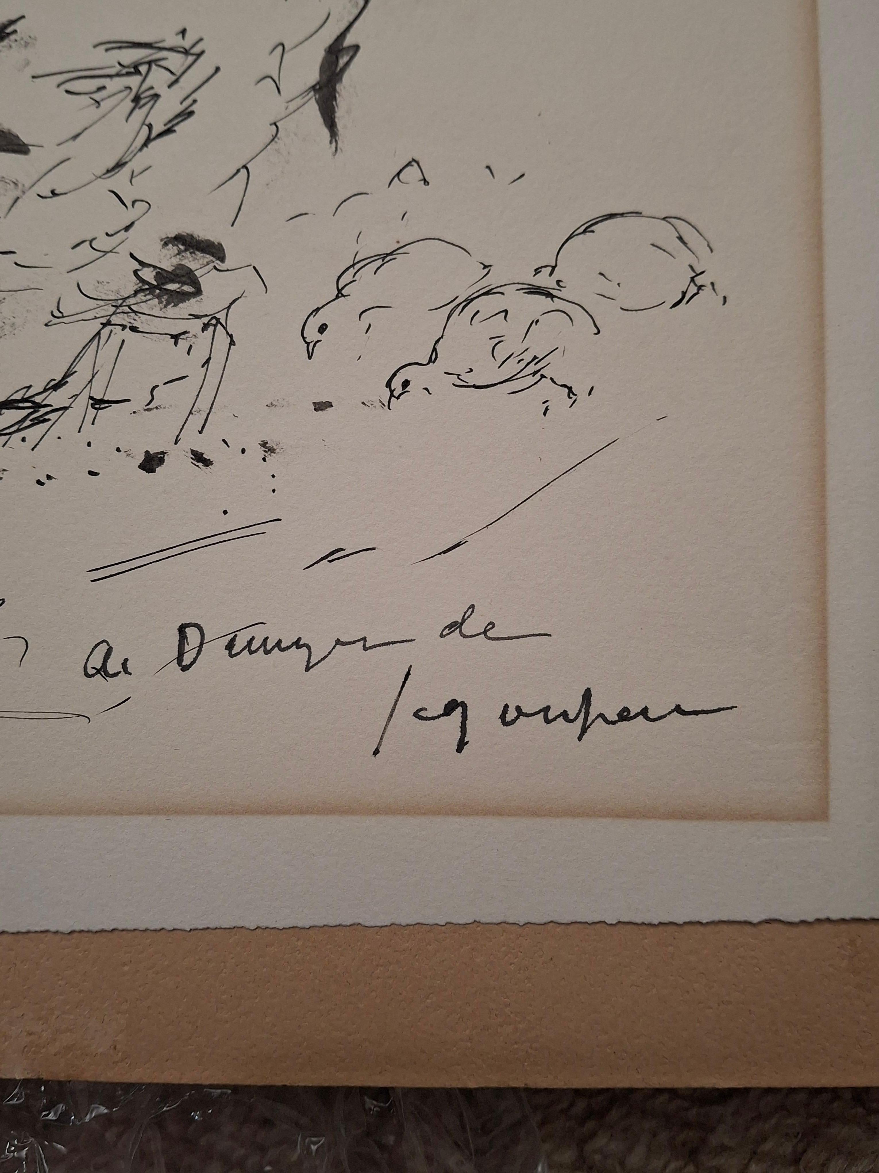 Andre Dunoyer De Segonzac (French, 1884-1974) Pen & Ink 