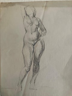 Allan Rohan Crite Pair of Female nude drawings