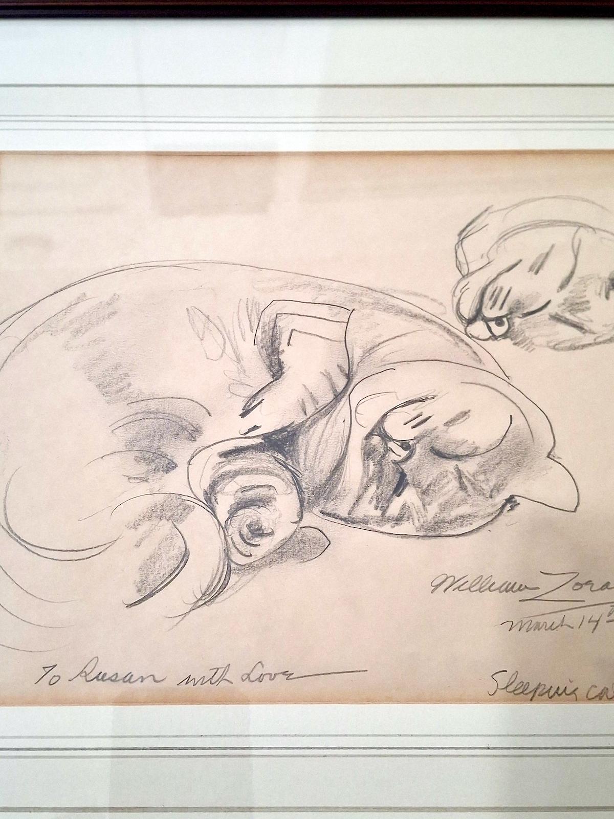 “Sleeping Cat” - Art by William Zorach