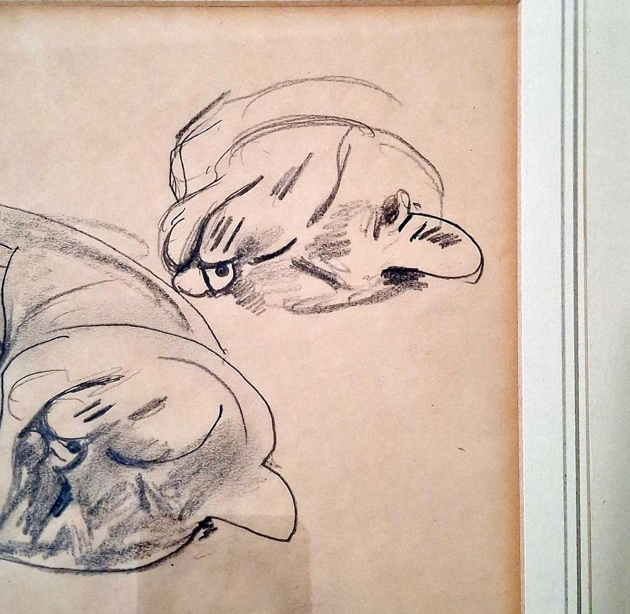 “Sleeping Cat” - American Modern Art by William Zorach