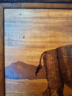 American Folk Art Marquetry Wall Panel