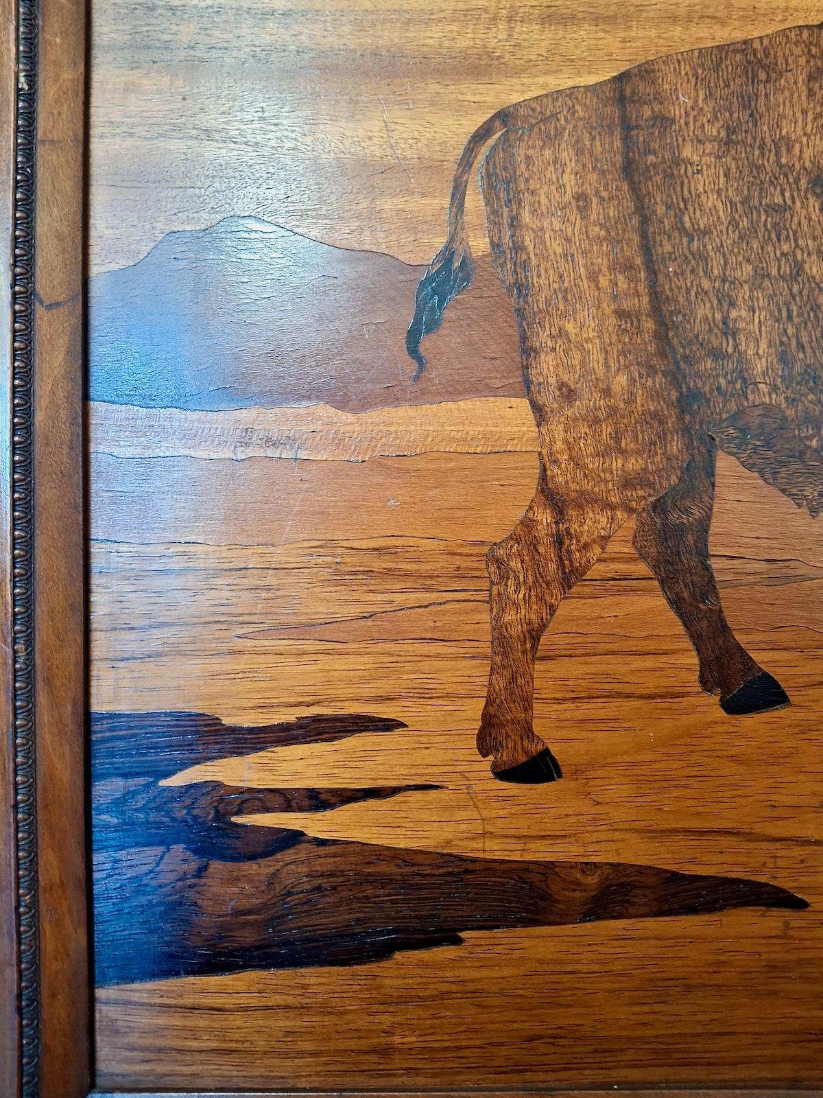 Panneau mural en marqueterie d'art populaire américain en vente 1