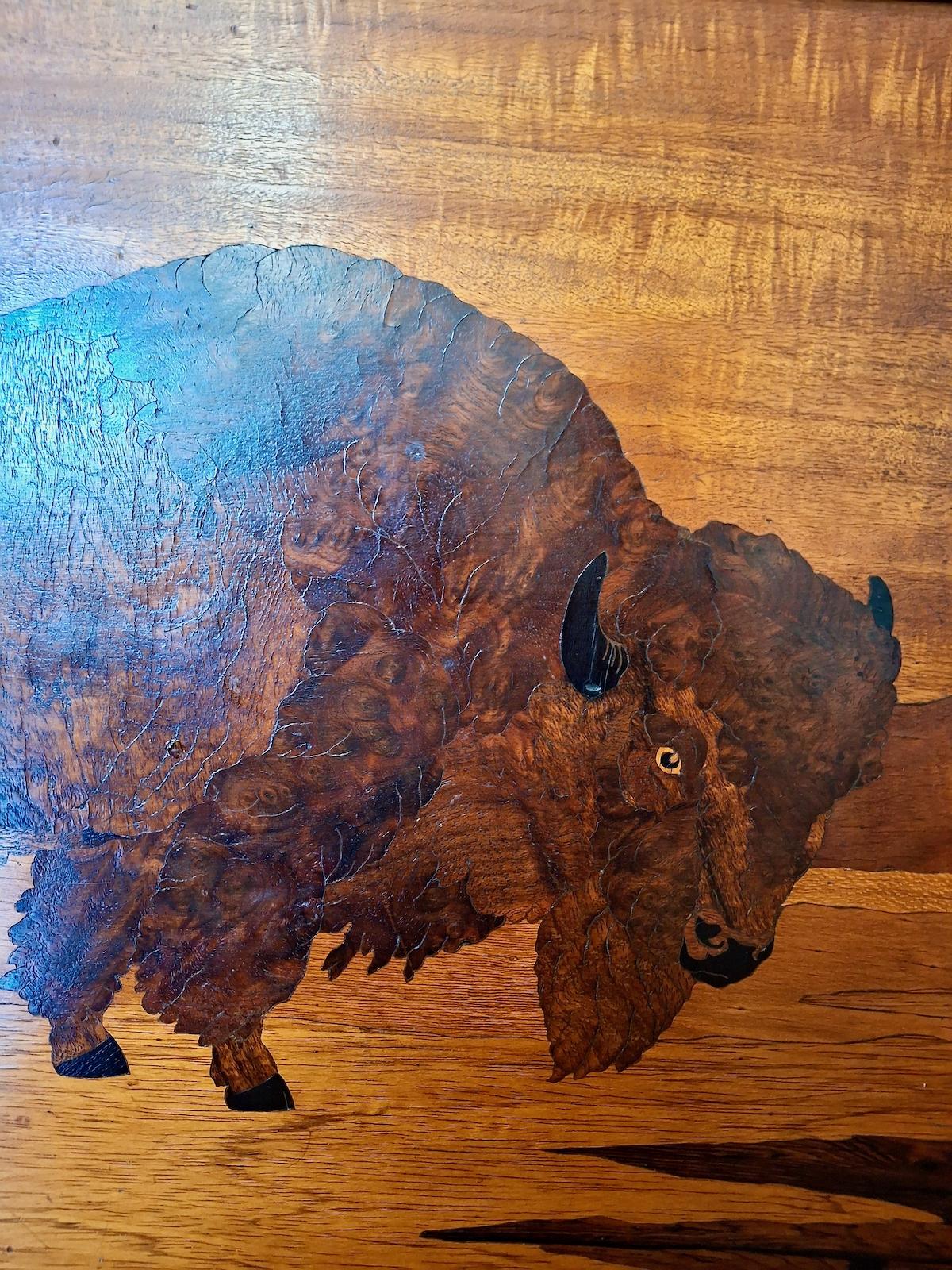 Panneau mural en marqueterie d'art populaire américain en vente 3