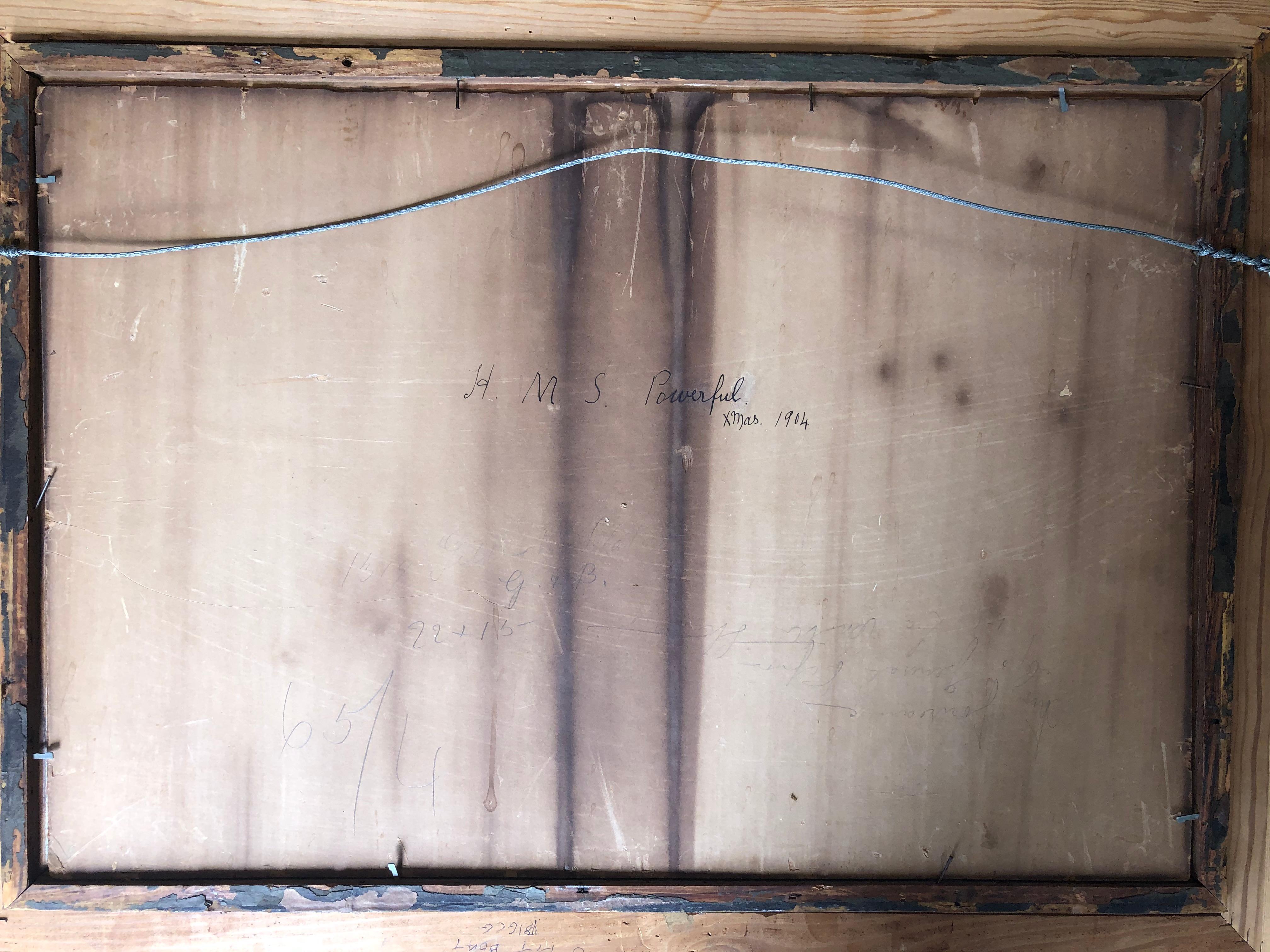 HMS Powerful 1904 Aquarelle en vente 4