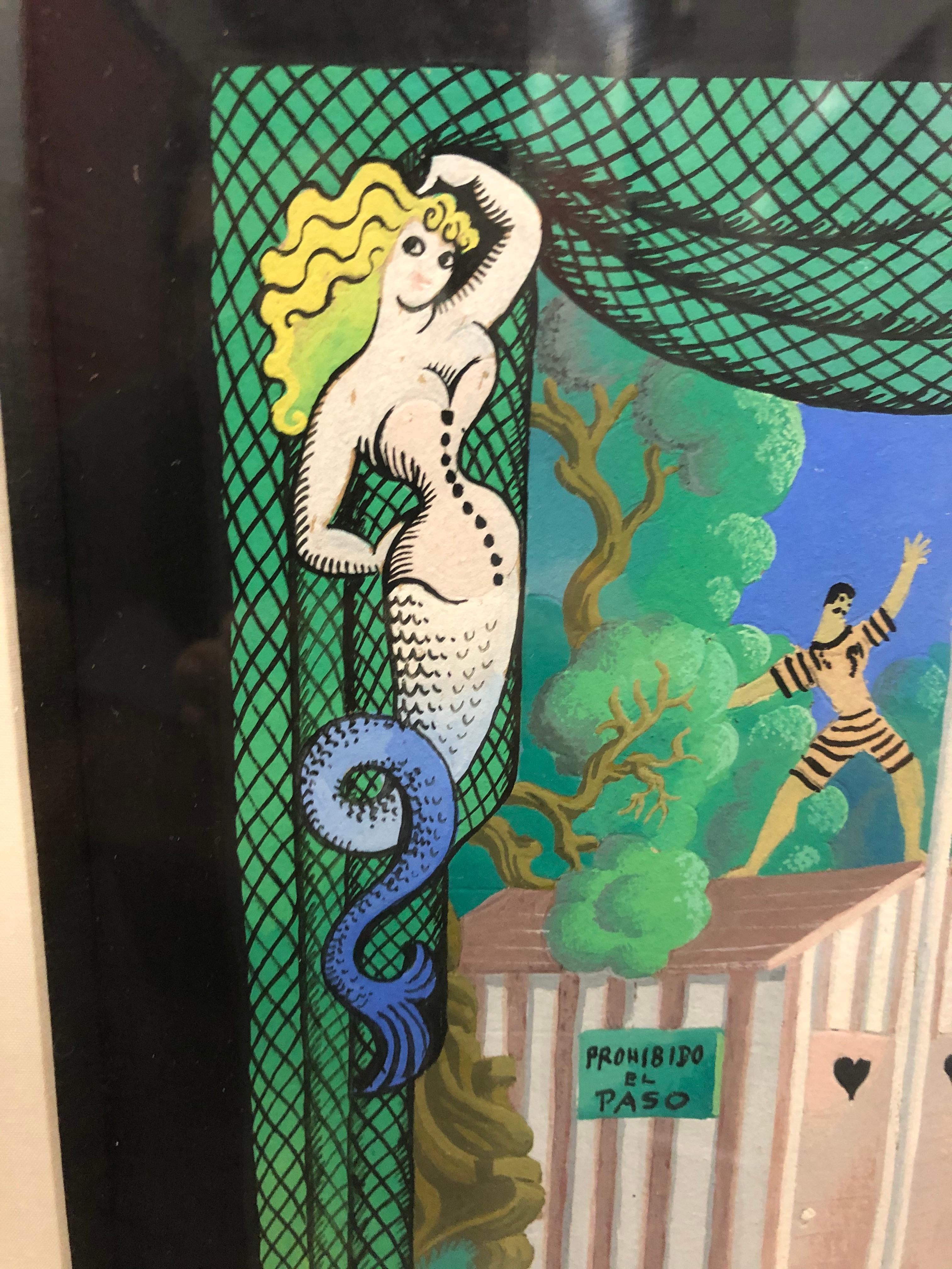 Erte (Roman de Tirtoff) Original Set Design for the Opera Dreams of Vienna - Gray Figurative Art by Erté