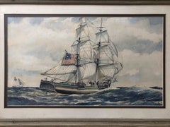 Darrell McClure "Mentor of Boston" Aquarelle