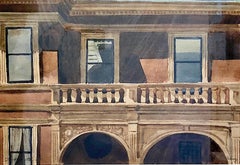 Abstraction architecturale à l'aquarelle