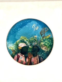 Two West African Women in a Magically Surreal Painting