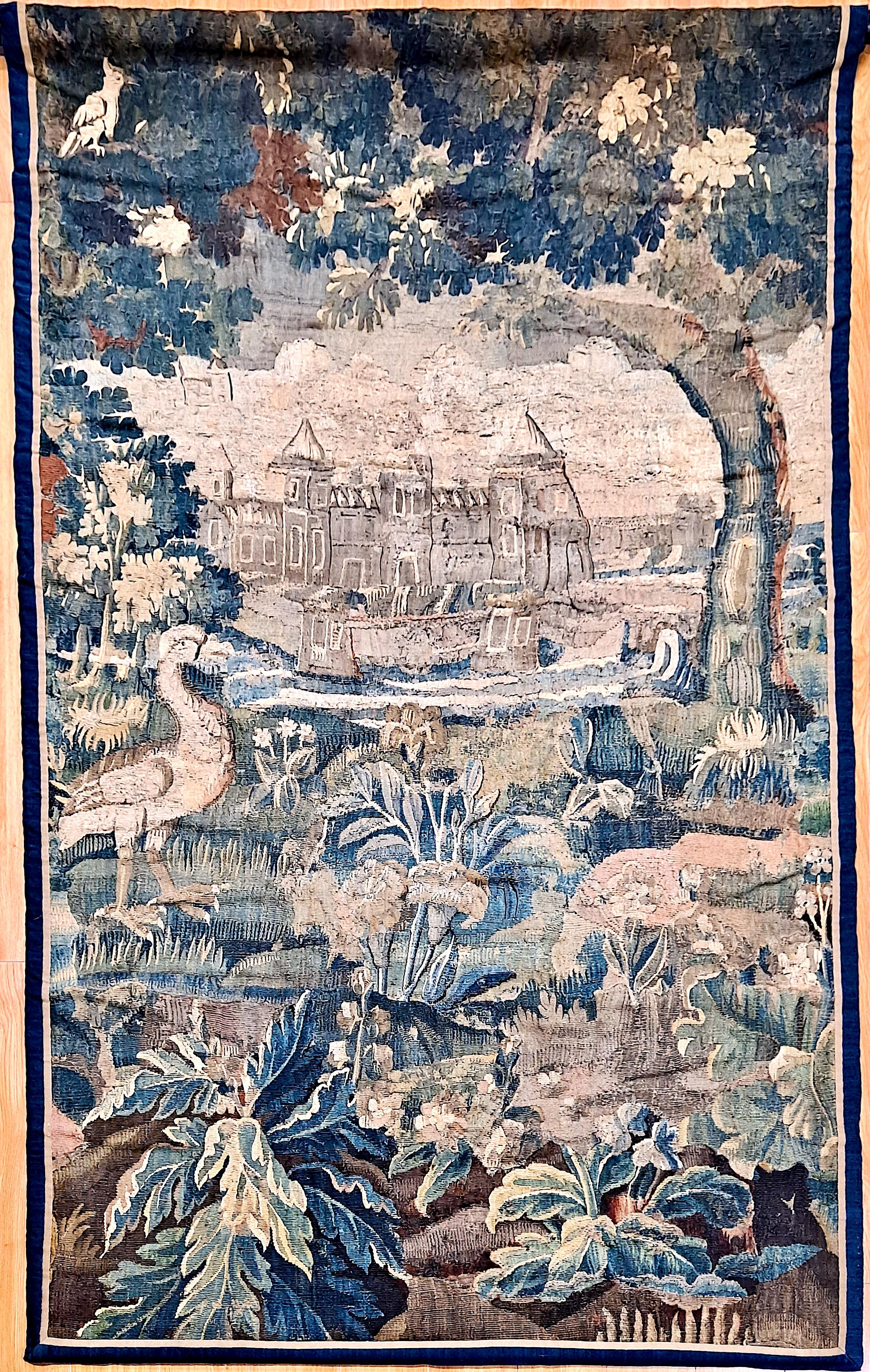 Tapisserie de la forêt et du Chateâu du XVIIIe siècle