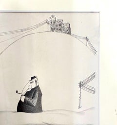 San Francisco surreale in un disegno a penna e inchiostro