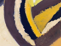 Pittura ad olio astratta degli anni '70 dell'artista di San Francisco P. Ciment