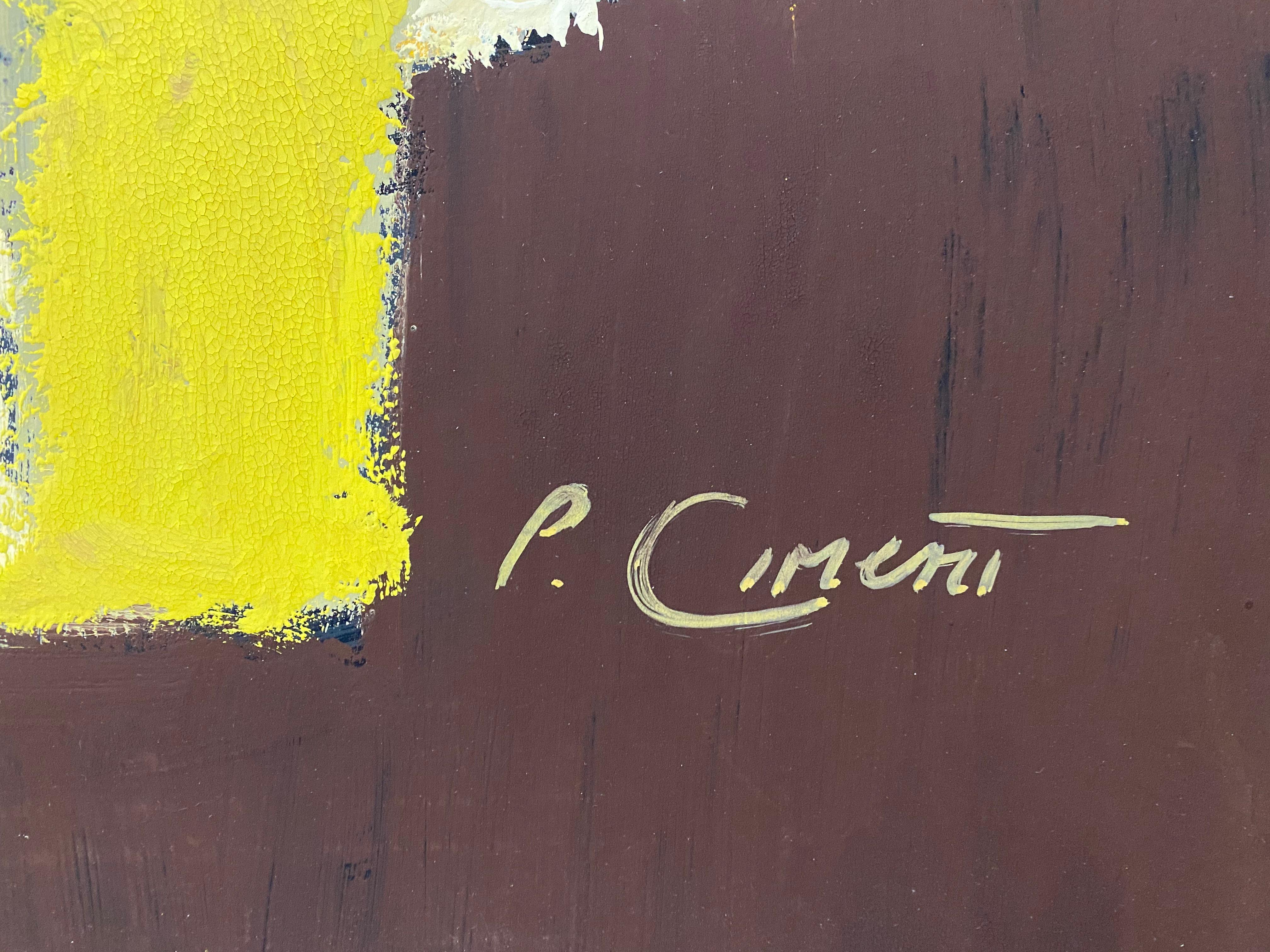 1970s Abstract Oil Painting by San Francisco Artist P. Ciment For Sale 6