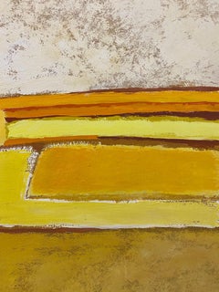 Phyllis Ciment Vintage Abstract in Yellows c.1970