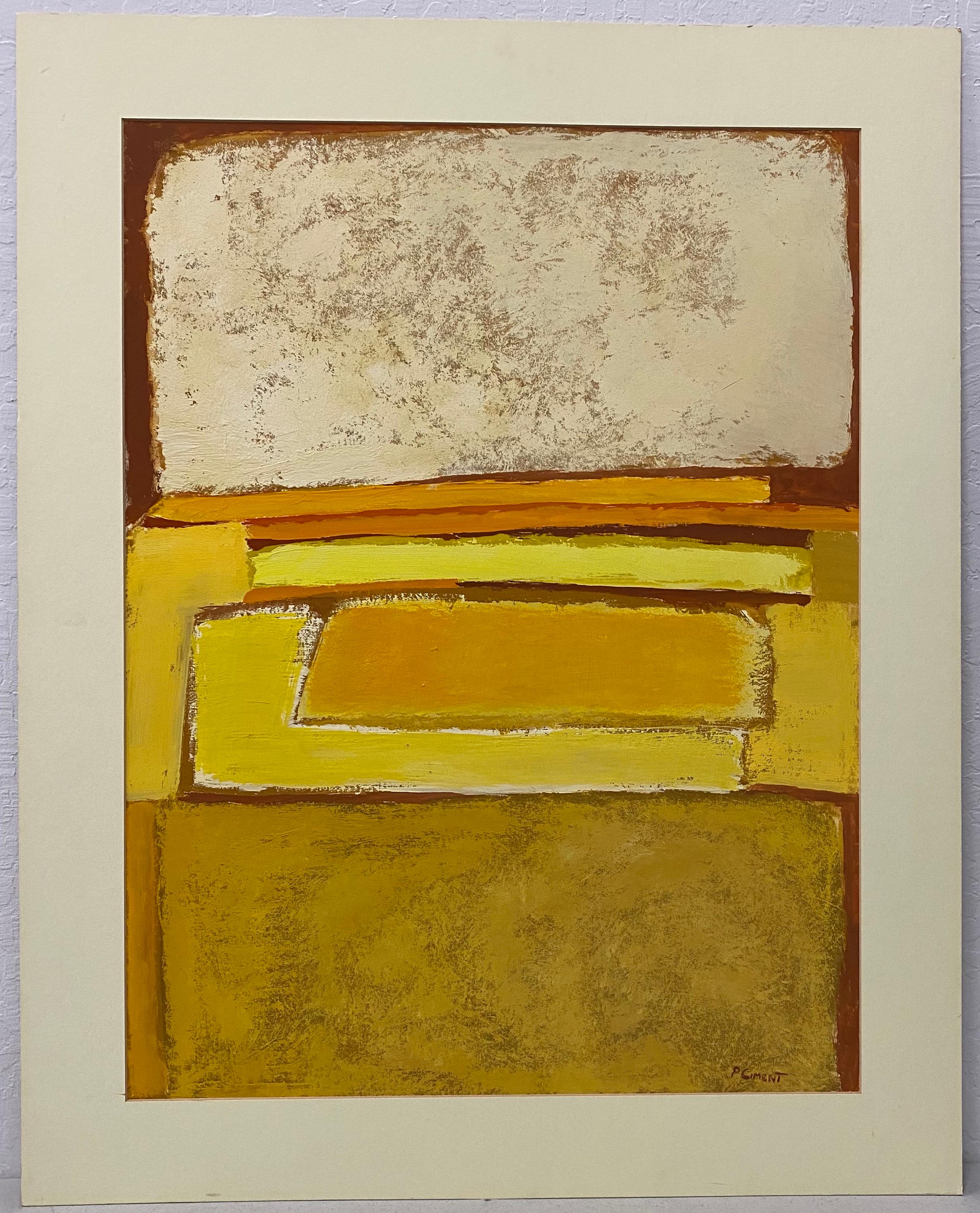 1970s Abstract Oil Painting by San Francisco Artist Phyllis Ciment

Created with oils on paper affixed to mat.

Using wide brush strokes and bold, rich colors, Ciment created an abstract painting that still looks great 40+ years after it was