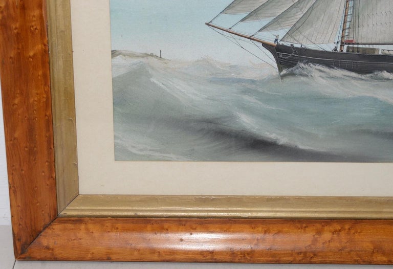 Original Watercolor of the British Ship 