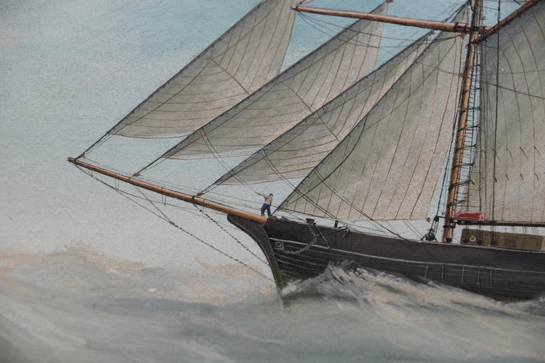 Original Watercolor of the British Ship 