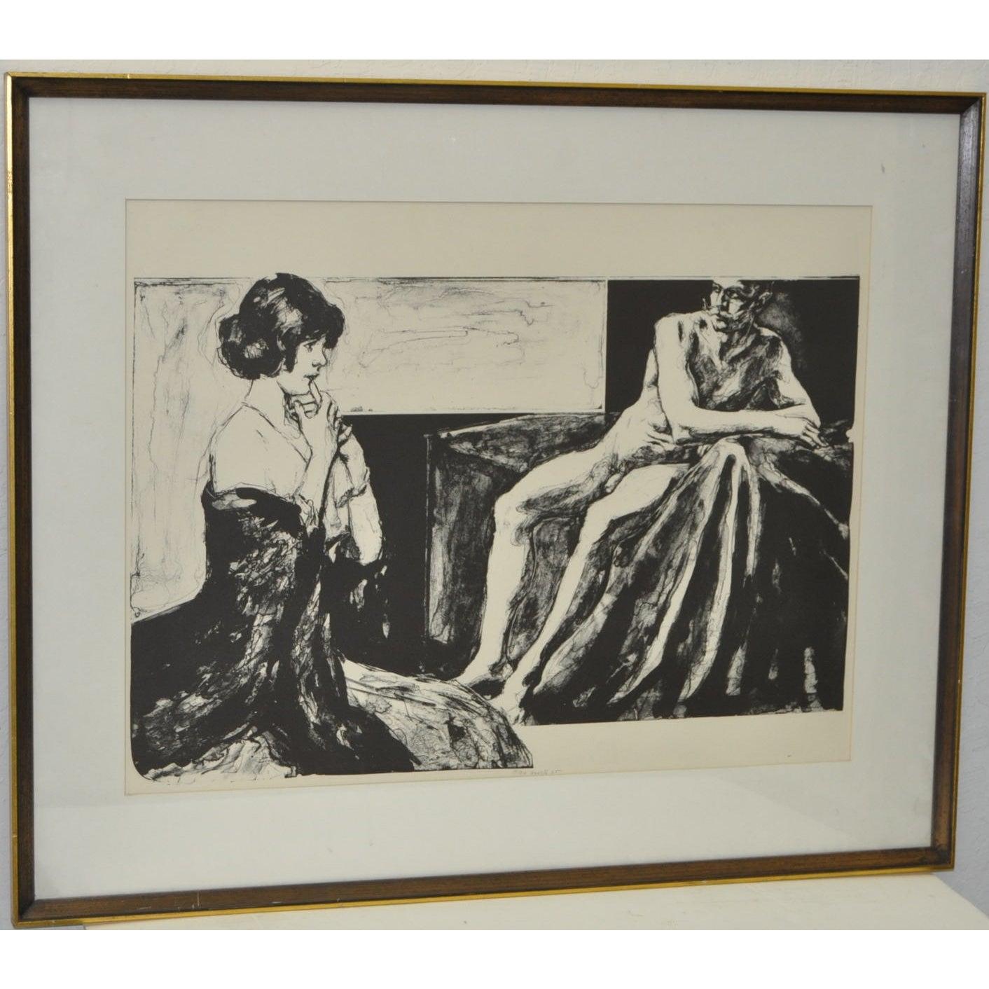 Gerald Gooch (Amerikaner, 20. Jahrhundert) „Bedside Manner“ Original Lithographie, ca. 1963 im Angebot 4