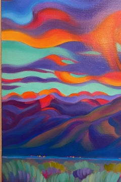 Tracy Turner Sheppard "Liquid Light of Sunset" Oil Painting, circa 2016