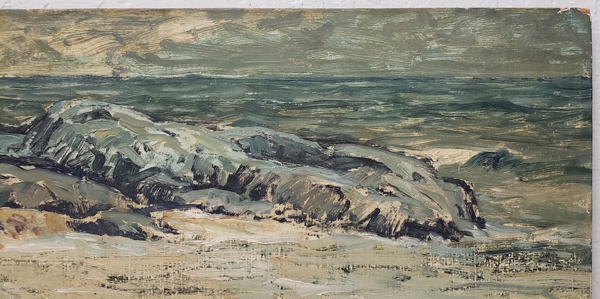Elliot Torrey (1867-1949) Coastal Landscape Oil Painting c.1920s 1