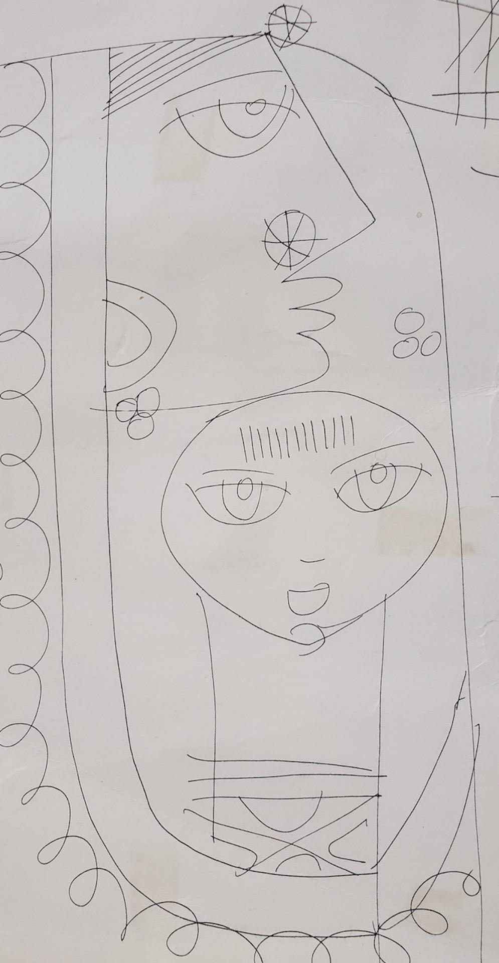 drawing of indian woman