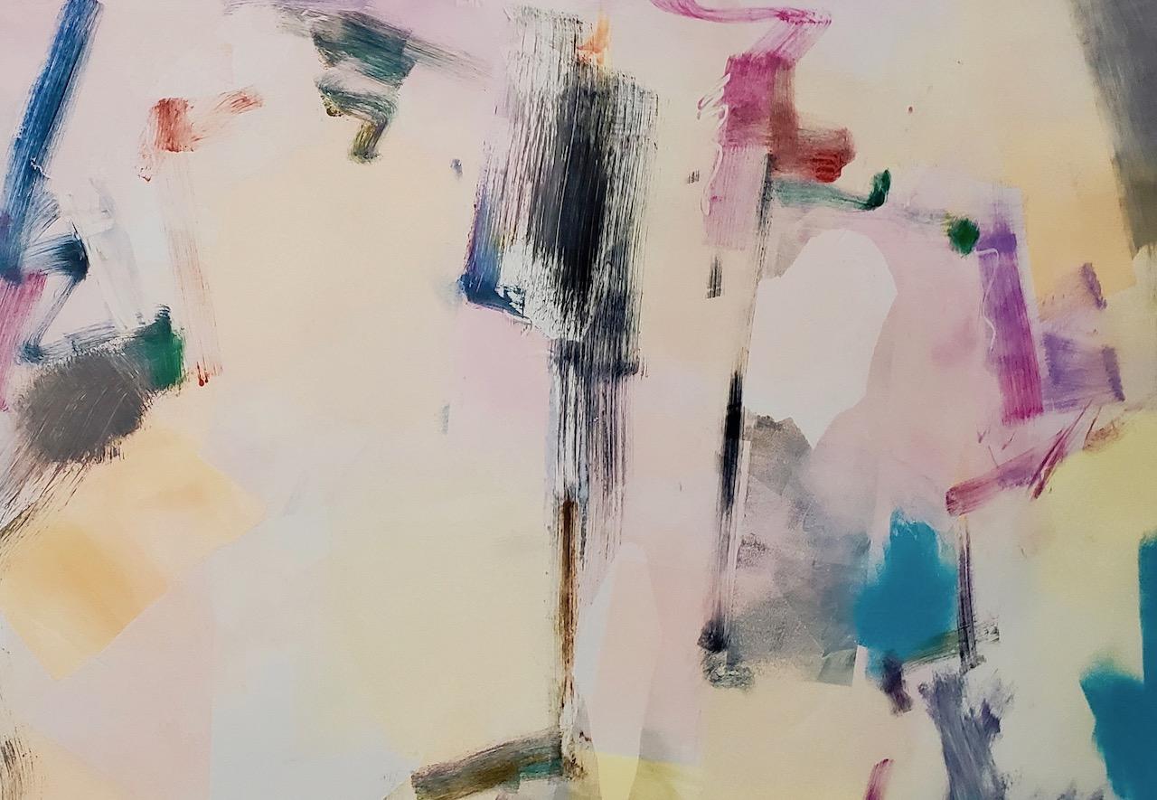 Jack Roberts (americano, 20° secolo) Pittura astratta acrilica di grandi dimensioni in vendita 2