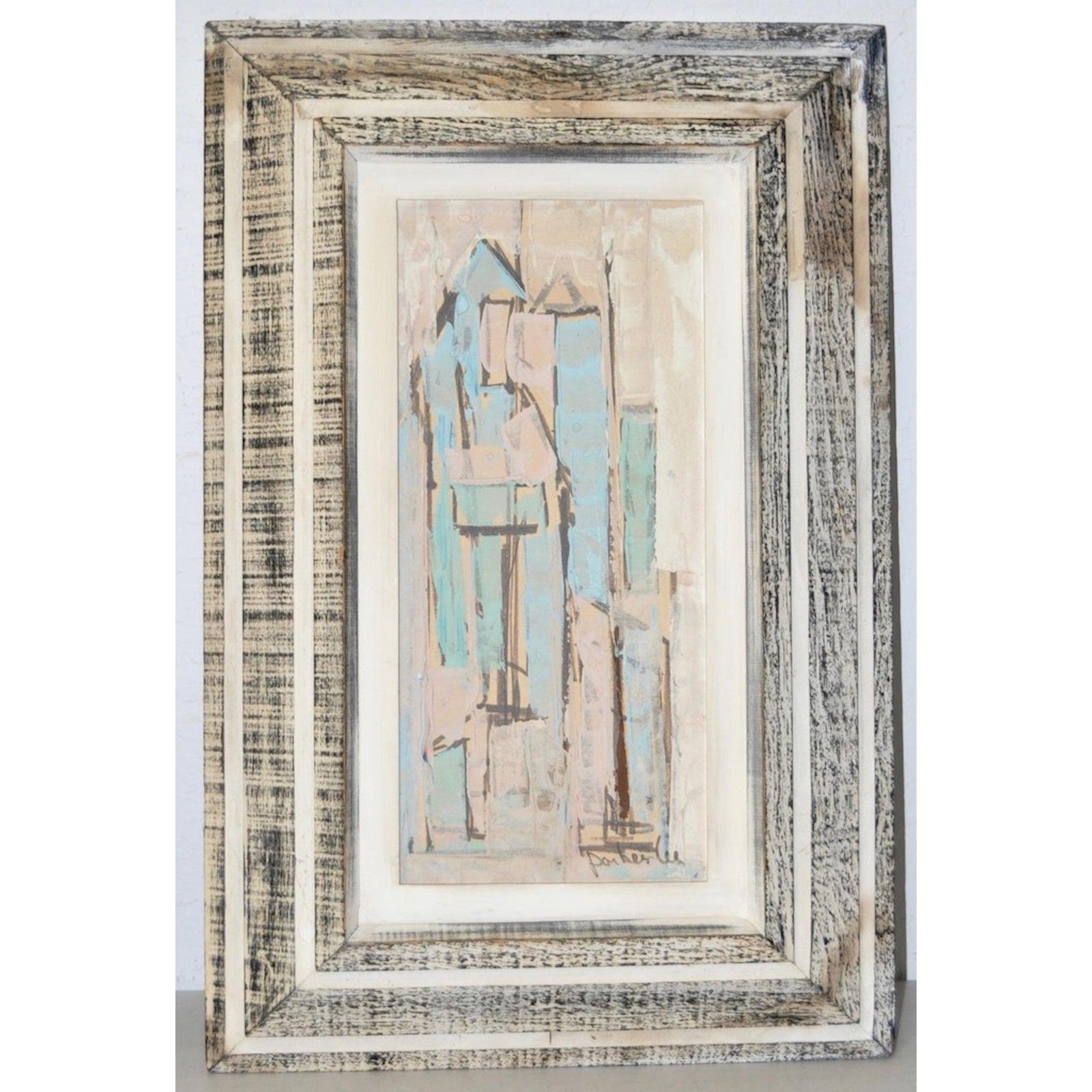 Matching Pair of Parker Lee Mid Century Modern Abstract Gouache c.1950s

With subtle color and texture, these fantastic mid century paintings show a pair of abstract cityscapes, one with tall buildings, the other with high wires criss-crossing above