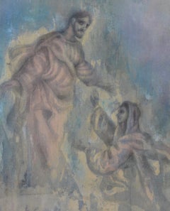 Charles Ware "Mary Magdalene" Original Watercolor on Linen c.1969