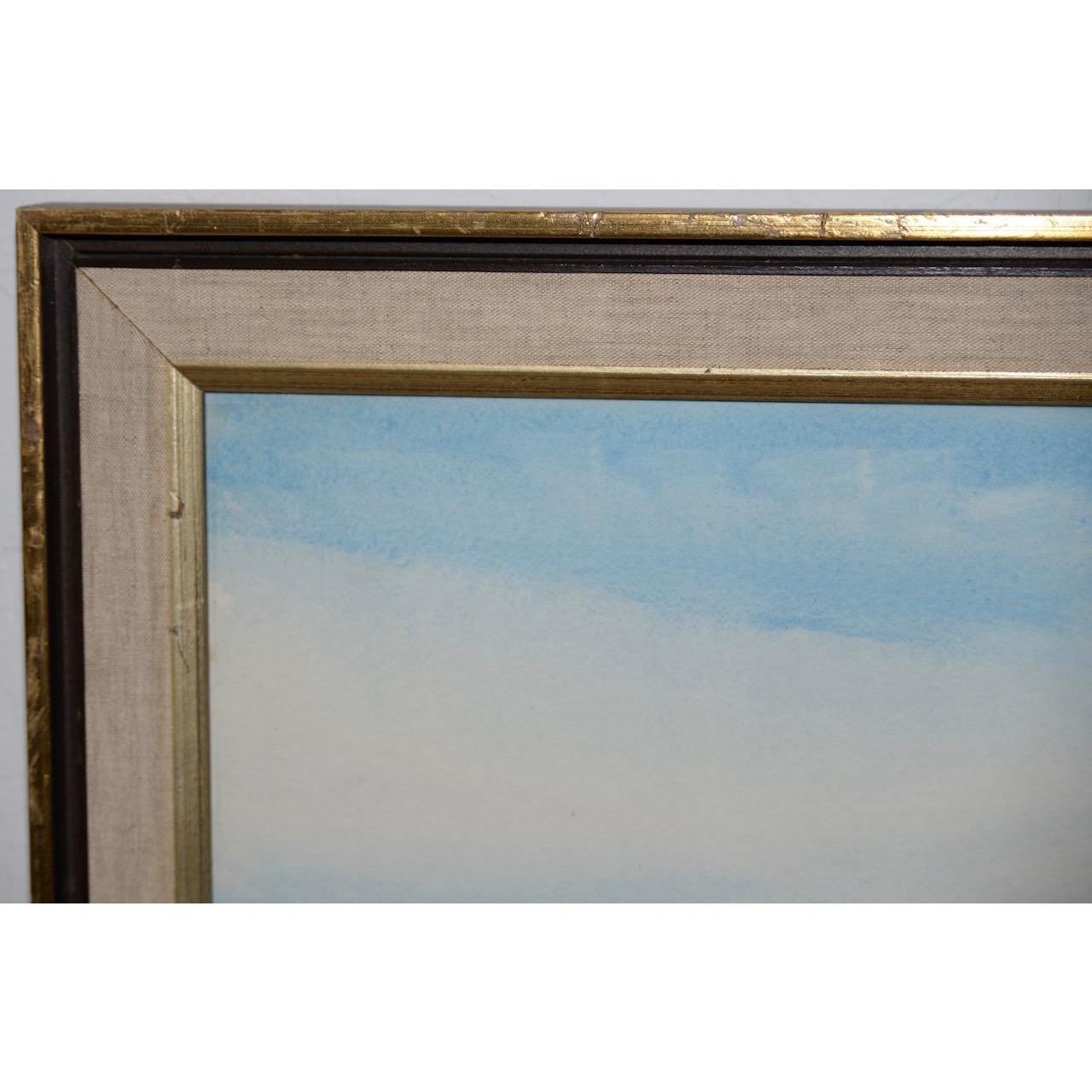 Jack Hambleton - Aquarelle - Paysage industriel en forme de neige, vers 1970 en vente 1