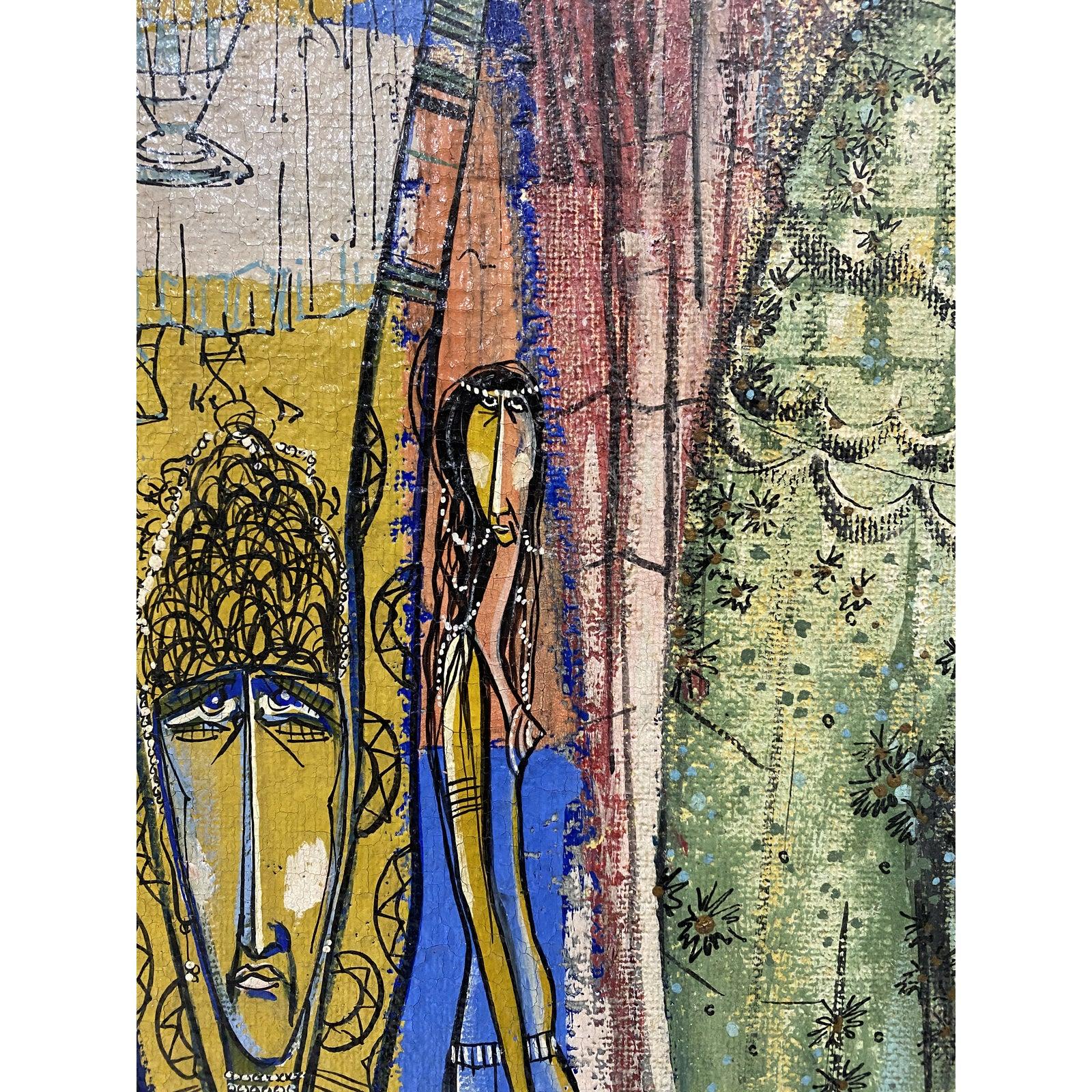 Robert The Tosa Ritratti astratti moderni di metà secolo, 1952 ca.

Eccezionale quadro moderno del Mid Century.

Vari ritratti astratti di una ballerina.

Olio originale su tavola racchiuso in una bella cornice di Oak.

Dimensioni della tavola 15,5
