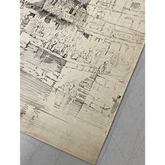 Samuel Prout "Abbeville, France" - Dessin d'origine à l'encre et à la plume, vers 1819