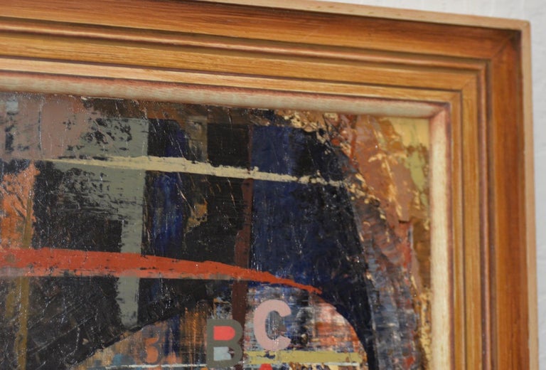 Jack Wilson Jack Wilson "ABC Time" Oil Painting c.1966 For Sale at