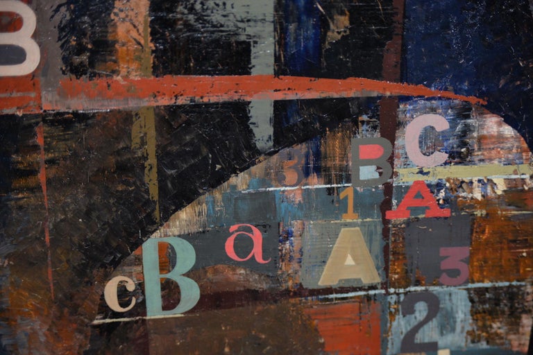 Jack Wilson Jack Wilson "ABC Time" Oil Painting c.1966 For Sale at