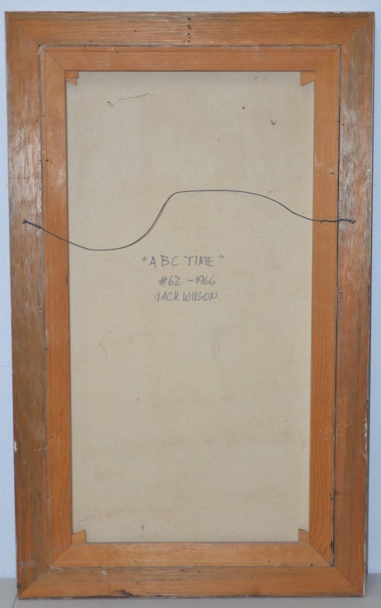 Jack Wilson Jack Wilson "ABC Time" Oil Painting c.1966 For Sale at