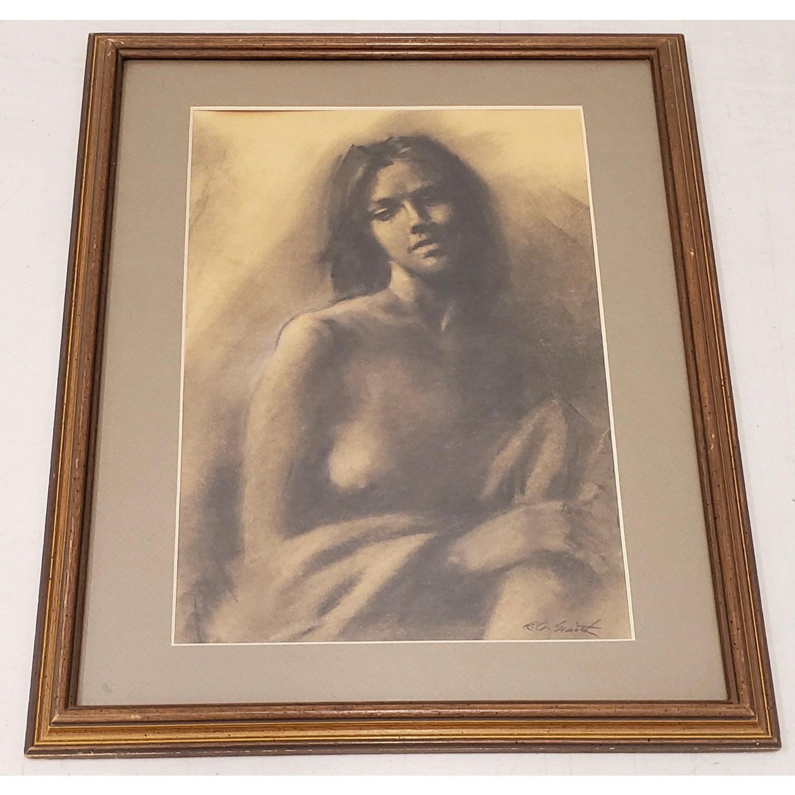 Beau portrait en graphite d'une belle jeune femme par R.G. Smith

Dimensions du portrait : 15,5