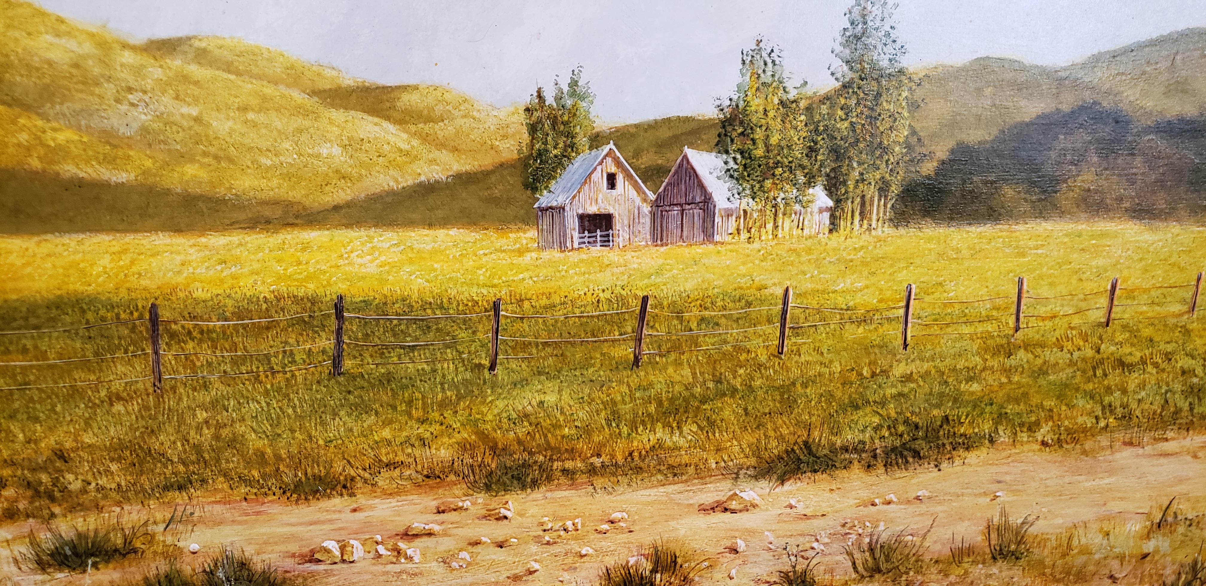 Jacobus Schot Country Farm Landscape Oil Painting c.1970 2