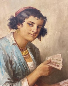 Istvan Szasz "Fortune Teller" Original Oil Painting C.1930