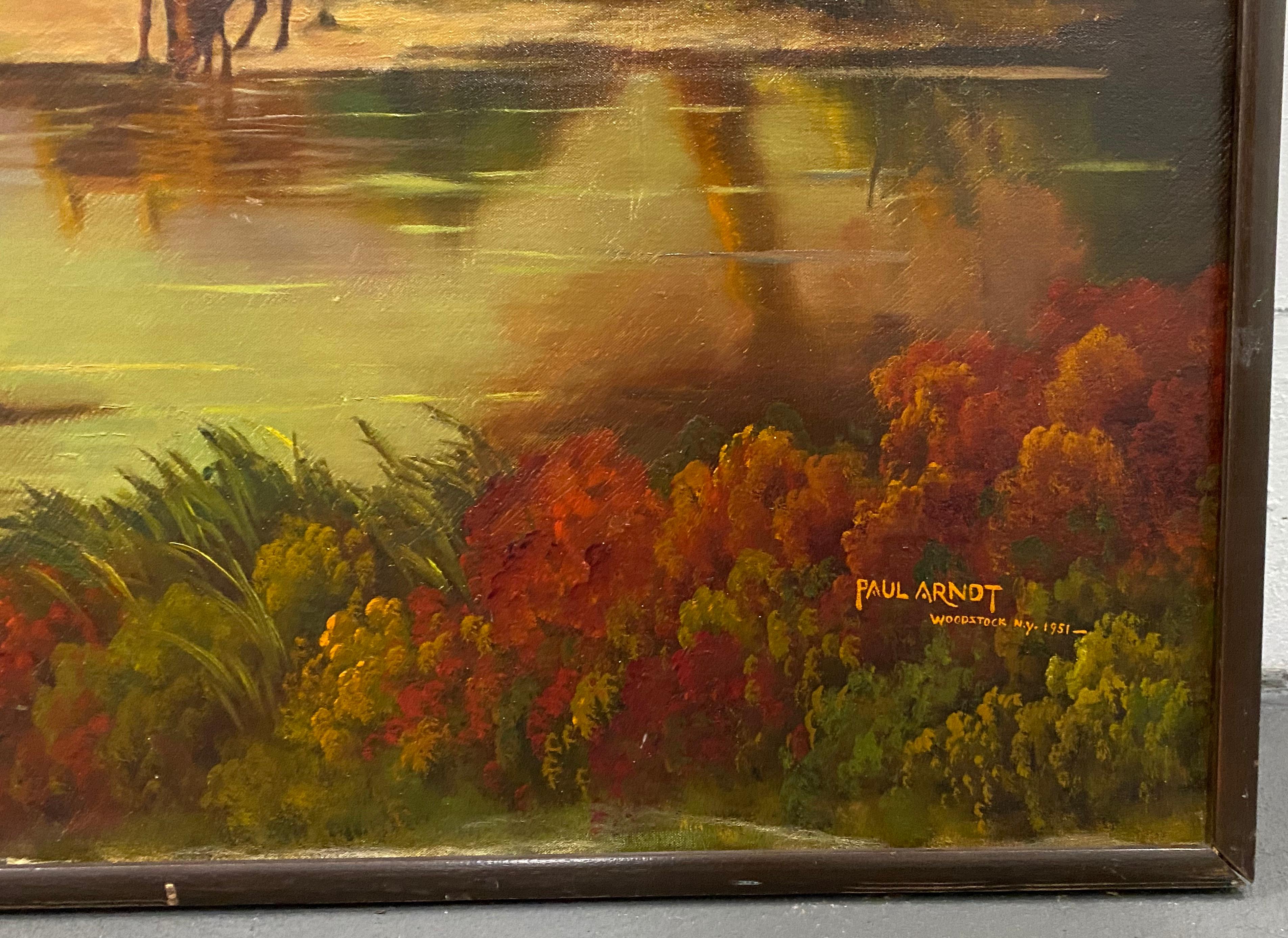 Paul Arndt (1881-1978) Paisaje montañoso a gran escala C.1951 en venta 3