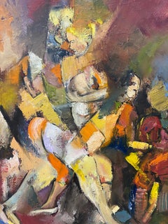 Edward George (Eddie) Bisone Mid Century Abstract Painting c.1960