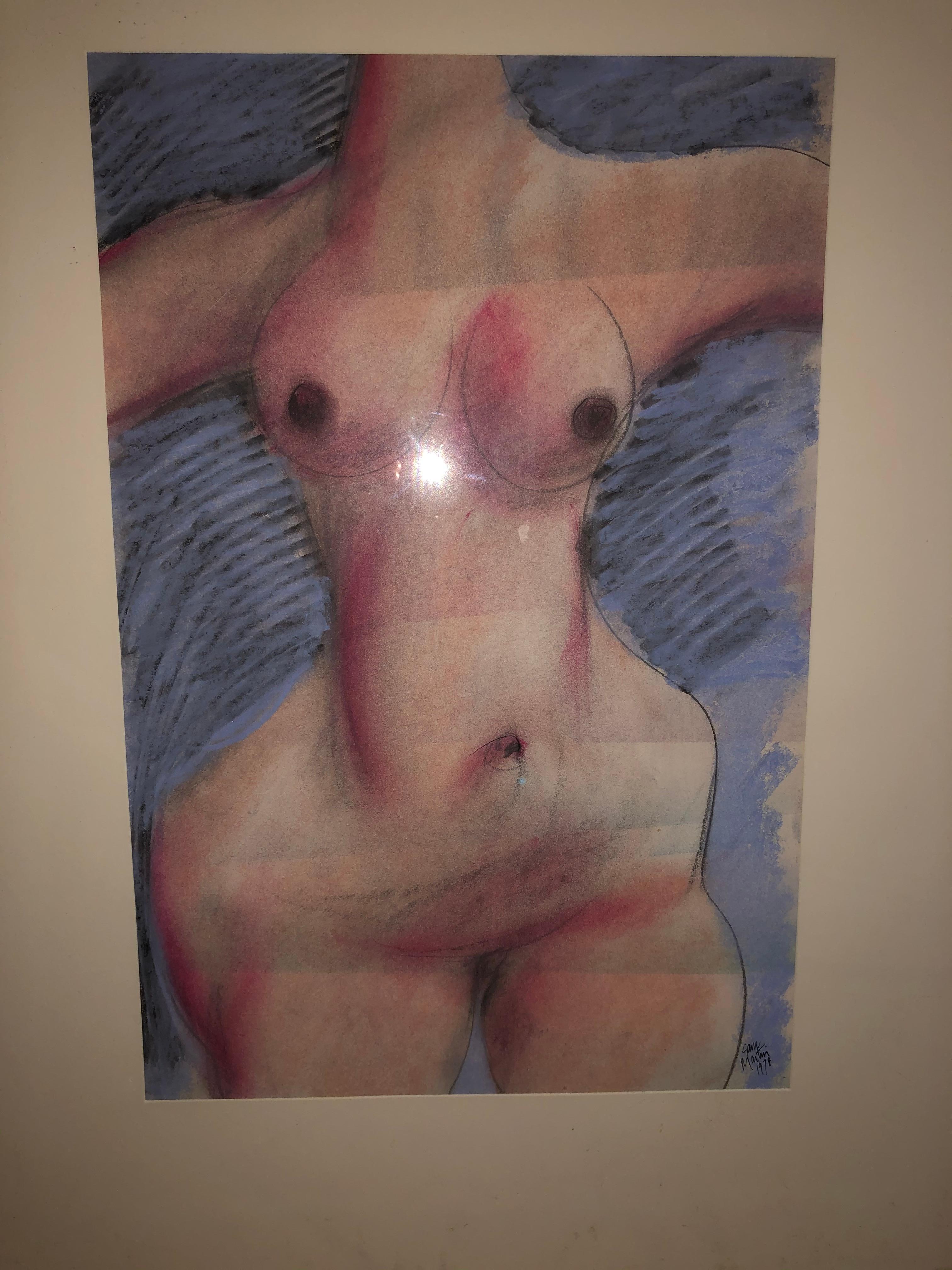 Sam Maitin Gemischte Medien Nackt (Grau), Nude, von Unknown