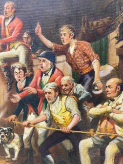 Arthur Sheppard "Stable Bout" Original Oil Painting C.1930