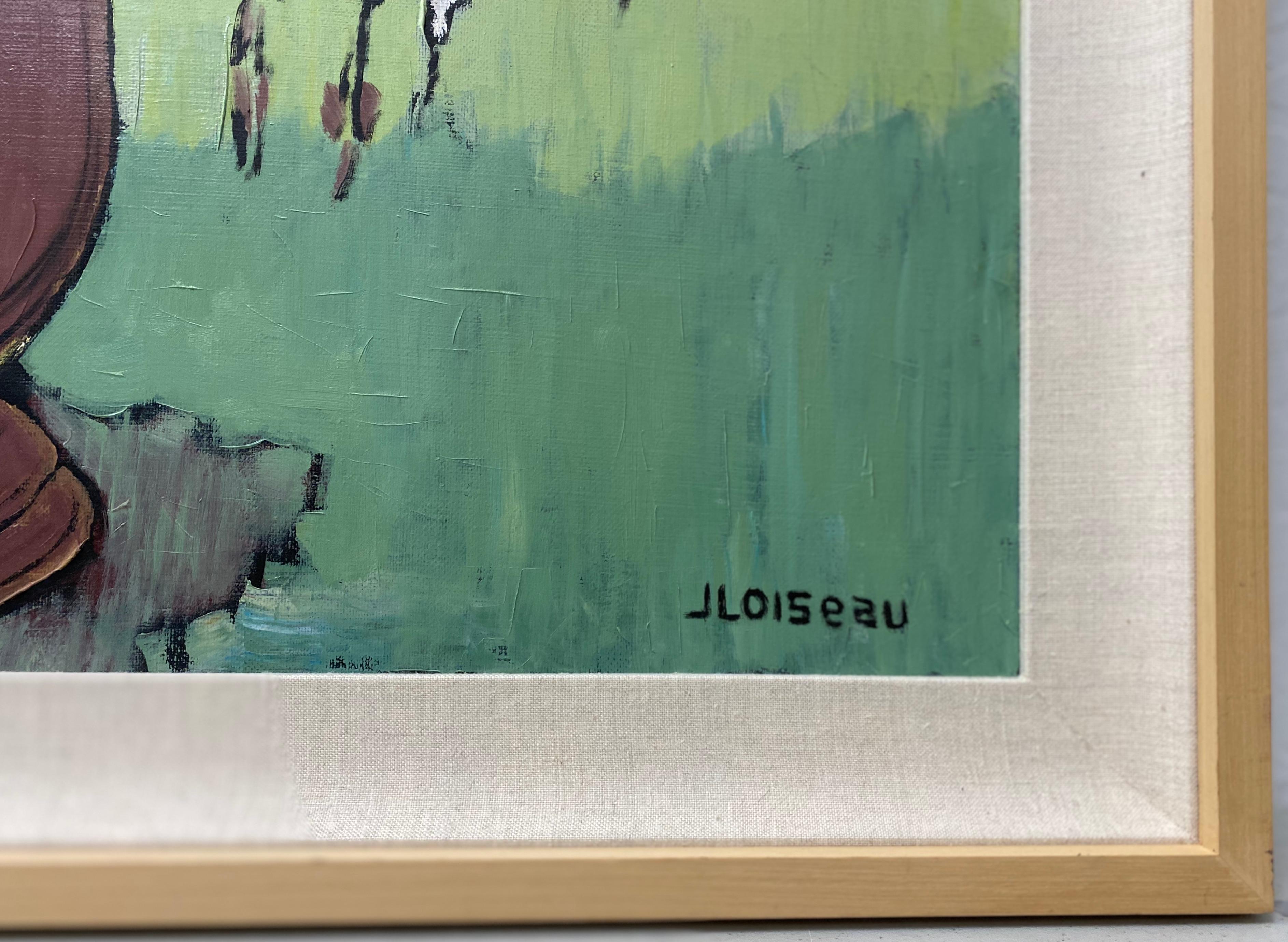 Jacques Loiseau (französisch, geb. 1920) „Jarre aux Lupins“, Original Ölgemälde auf Leinwand im Angebot 2